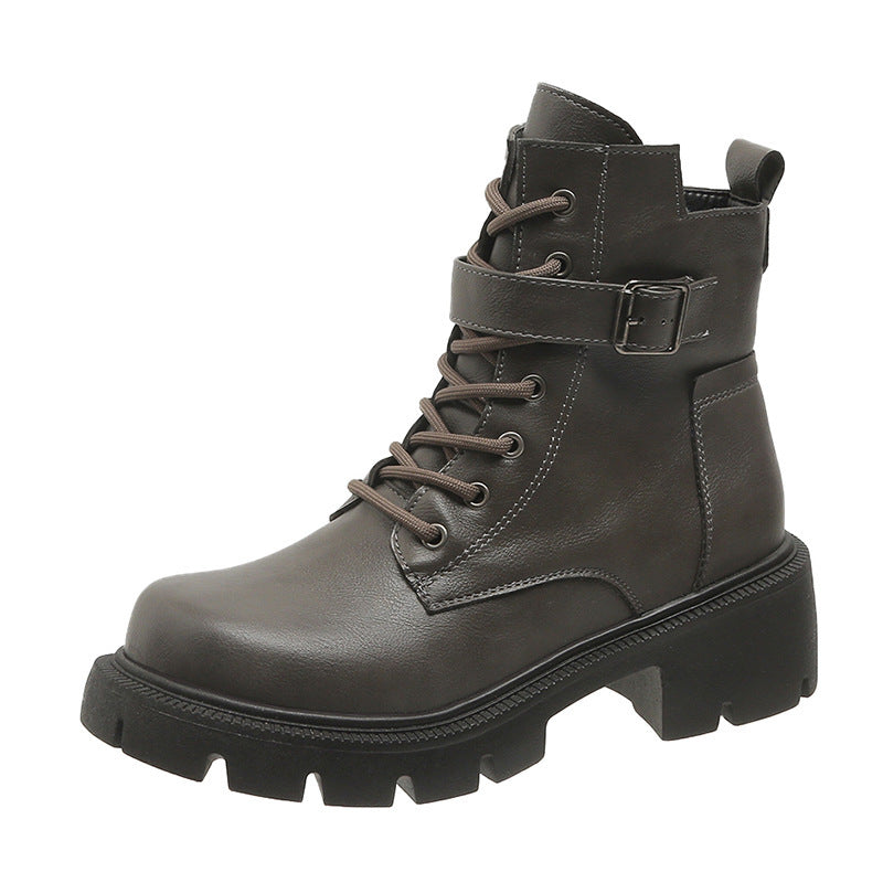 Plus Size Round Head Martin Boots