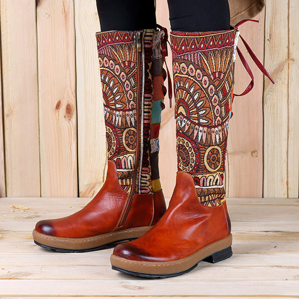 Vintage Mid Calf Bohemian Retro Boots