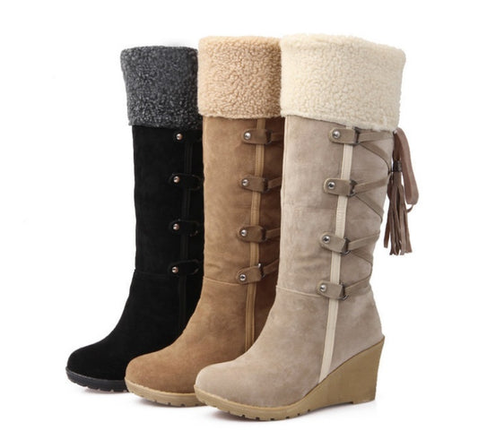 Elva Knee High Wedge Boots