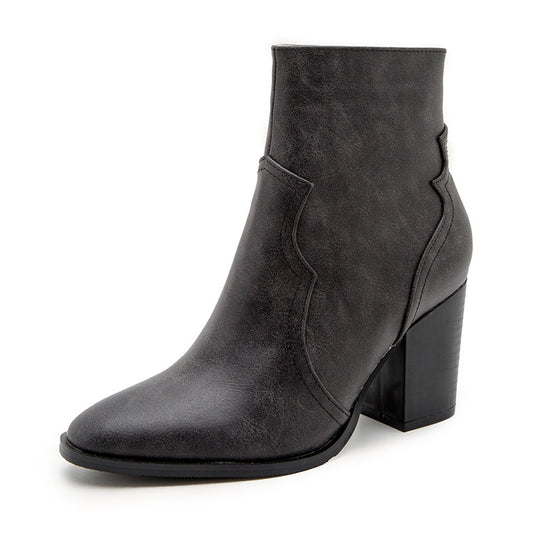 Kira High Heeled Zip Boots