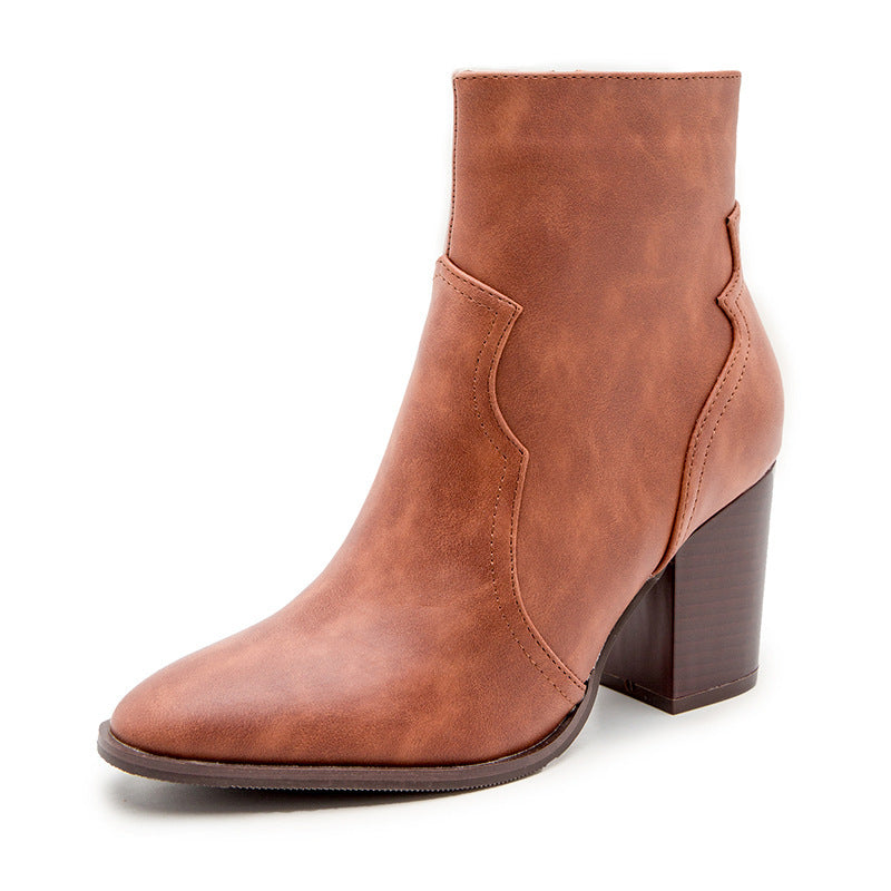 Kira High Heeled Zip Boots