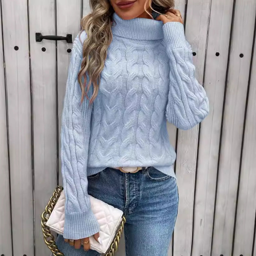 Women's Cable-knit Turtleneck Sweater