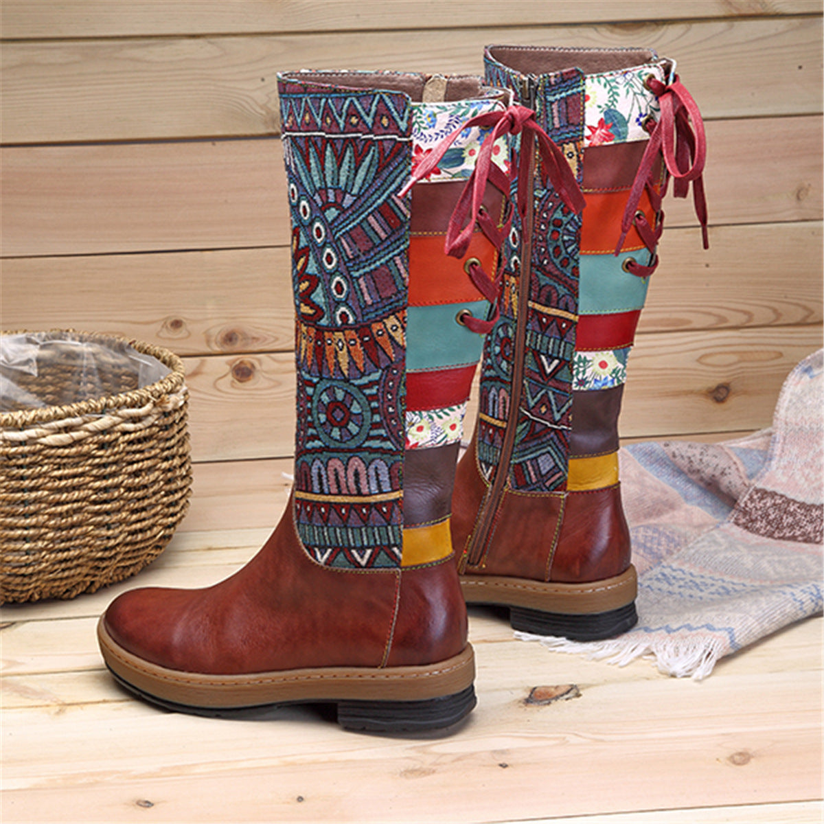 Vintage Mid Calf Bohemian Retro Boots