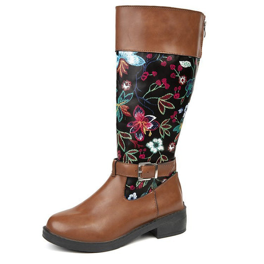 Flower Western Boots