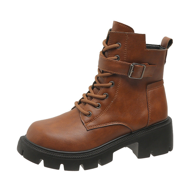 Plus Size Round Head Martin Boots