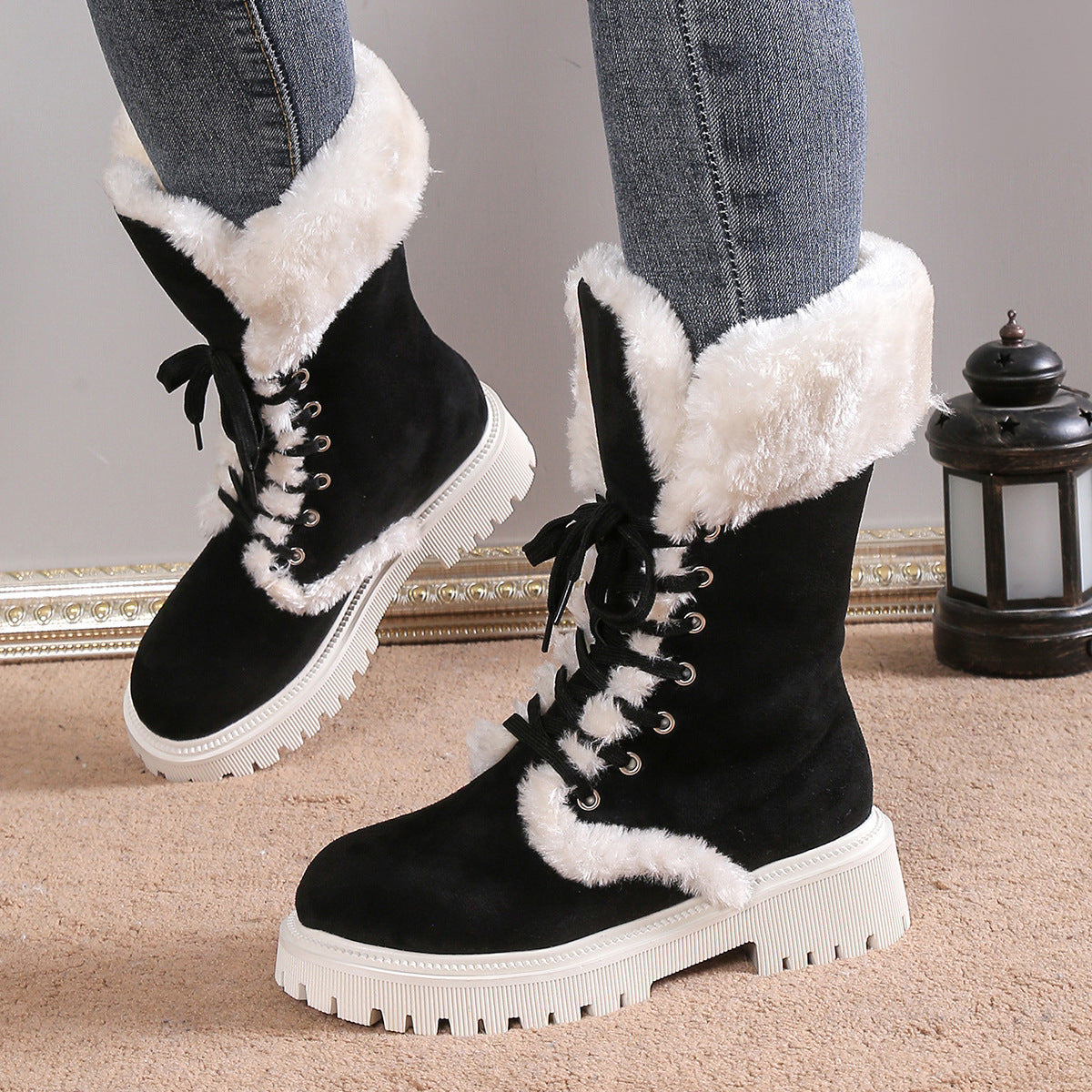 Fuzzy Warm Snow Boots