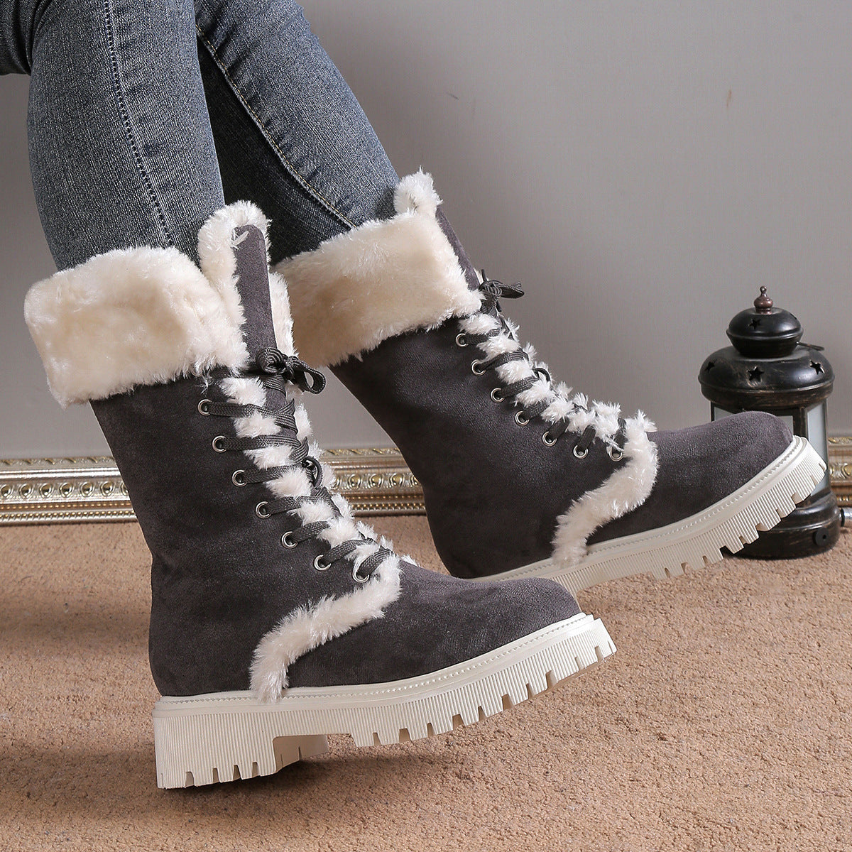 Fuzzy Warm Snow Boots