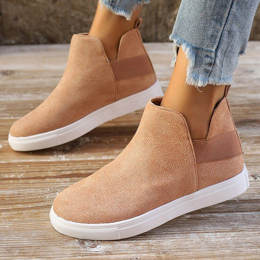 Maya's Thick Bottom Flat Casual Boots